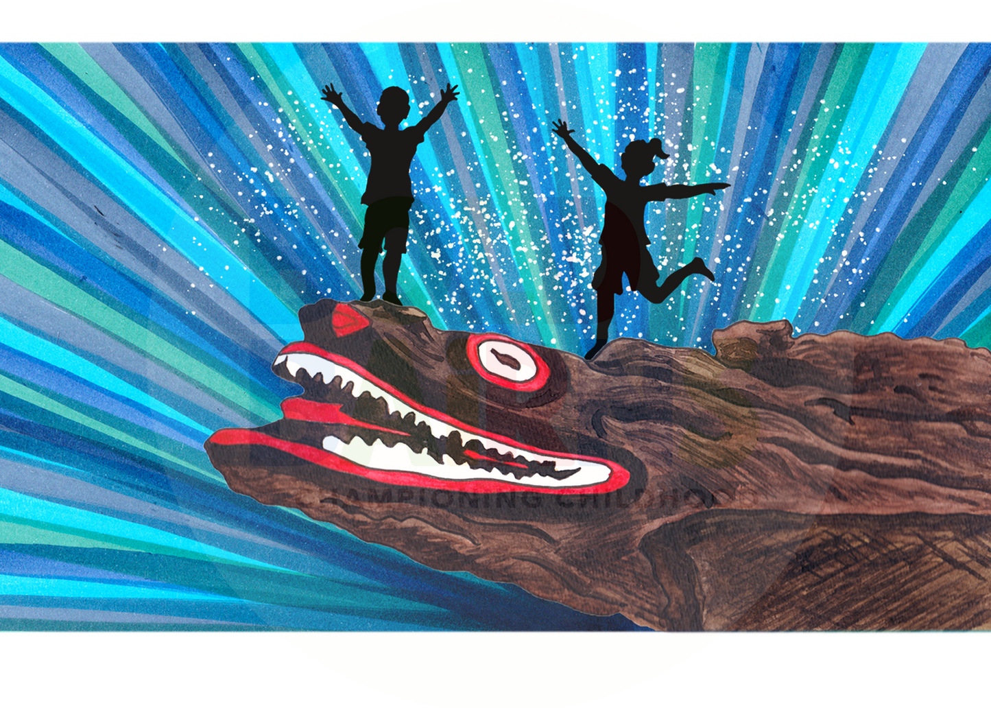 Giclée Art Print | Millport Crocodile Rock (Blue)