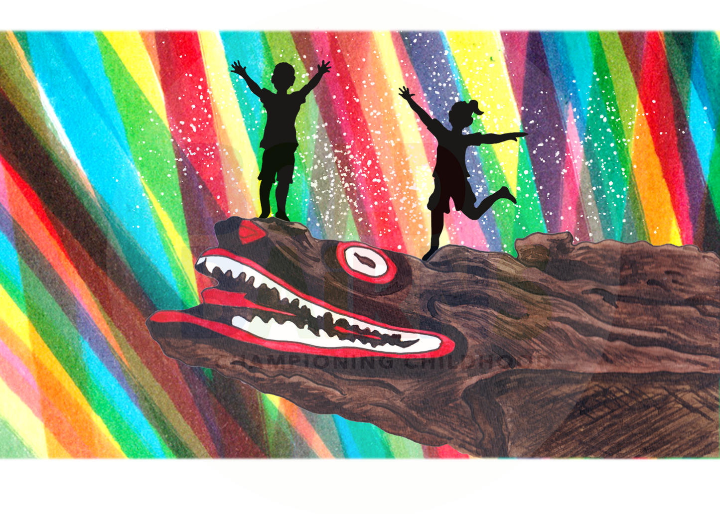 Giclée Art Print | Millport Crocodile Rock (Rainbow)