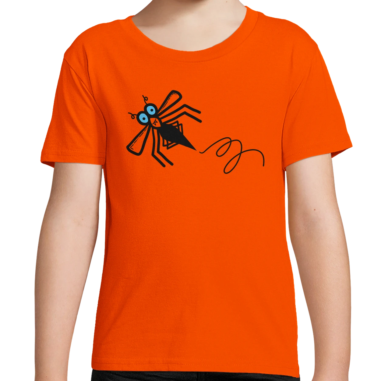Orange Organic Midgie Kids T-Shirt UK | Hand-drawn in Scotland