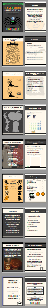 Halloween Analogue Activity Pack (Digital Download)