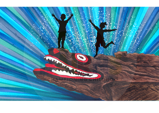 Giclée Art Print | Millport Crocodile Rock (Blue)