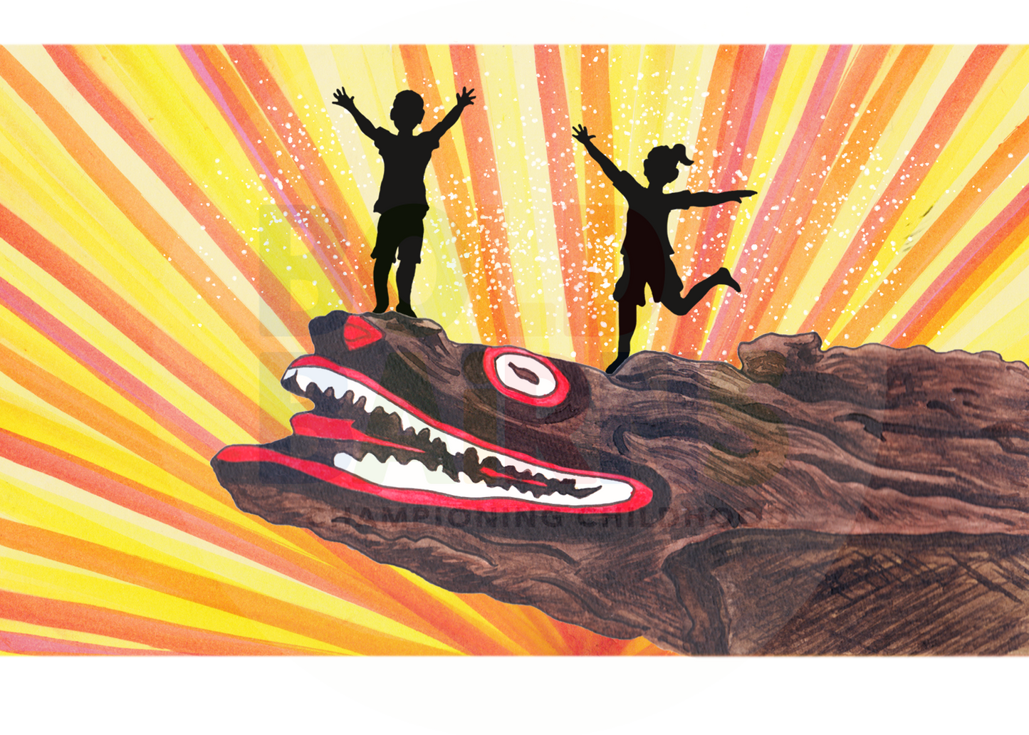 Giclée Art Print | Millport Crocodile Rock (Yellow)