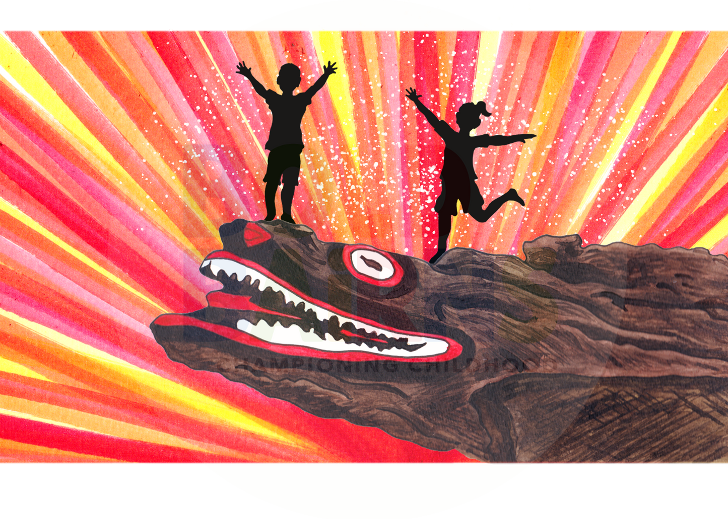 Giclée Art Print | Millport Crocodile Rock (Red)
